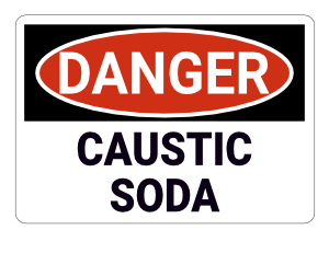 Caustic Soda Danger Sign