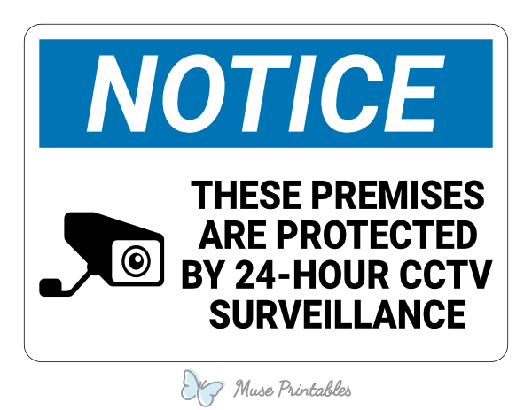 printable security camera signs