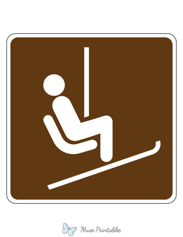Chair Lift Ski Lift Campground Sign
