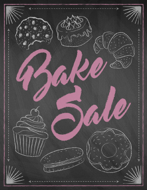 Chalkboard Bake Sale Sign