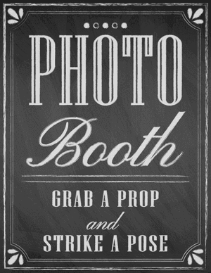 Chalkboard Photo Booth Sign