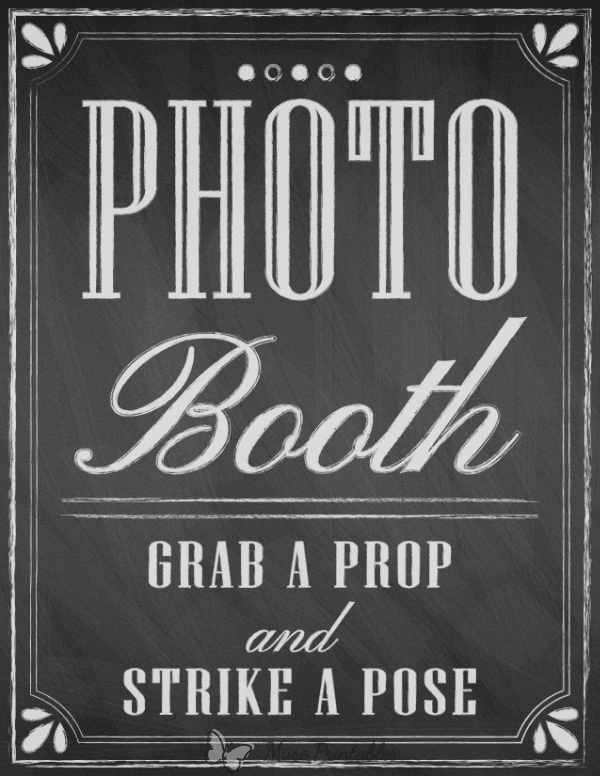 Chalkboard Photo Booth Sign