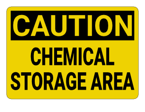 Chemical Storage Area Caution Sign