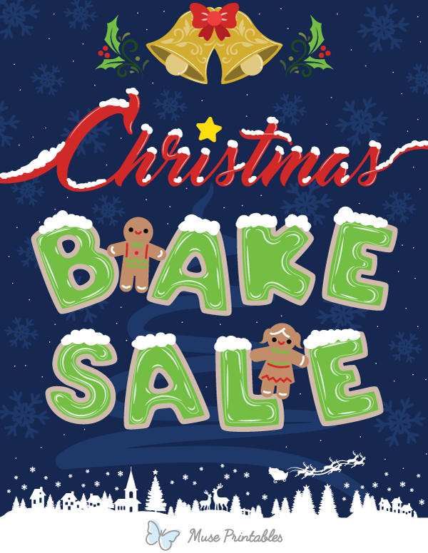 Christmas Bake Sale Sign