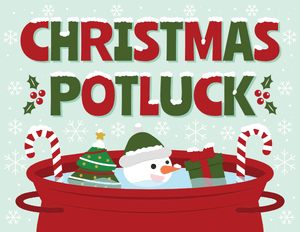 Christmas Potluck Sign