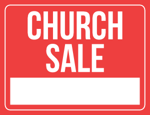 Church Sale Sign