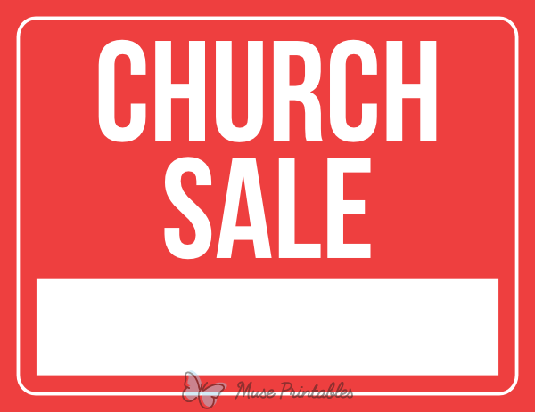 Church Sale Sign