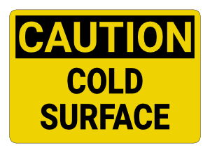 Cold Surface Caution Sign
