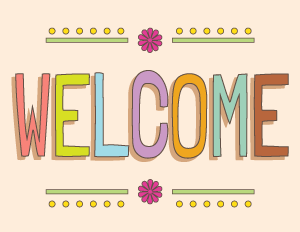 Colorful Welcome Sign