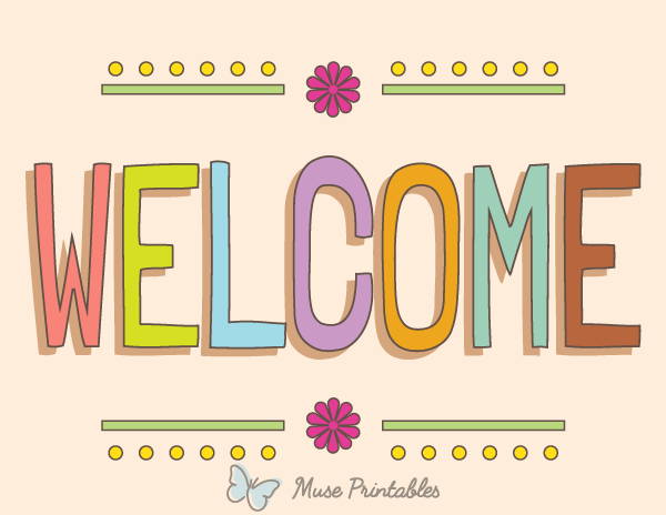 Colorful Welcome Sign