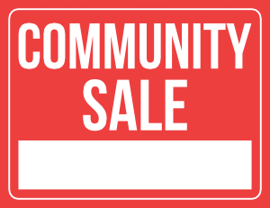 Community Sale Sign
