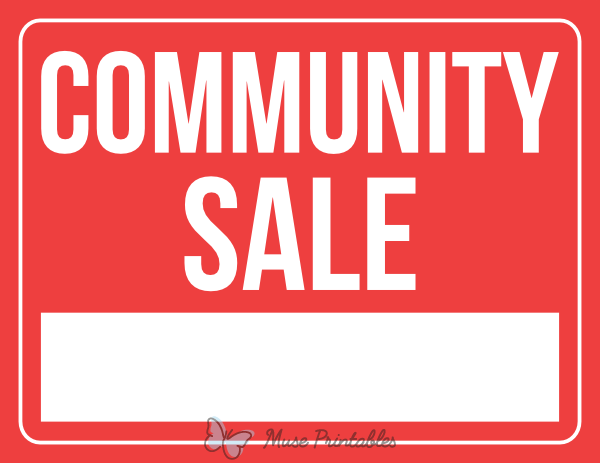 Community Sale Sign