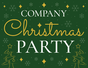Company Christmas Party Sign