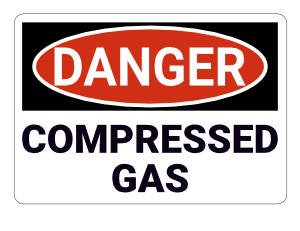 Compressed Gas Danger Sign