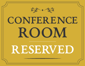 Conference Room Reserved Sign