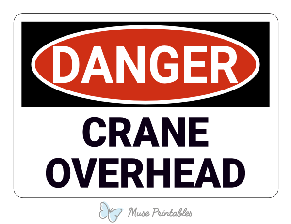 Crane Overhead Danger Sign
