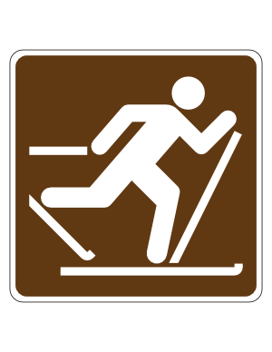Cross Country Skiing Campground Sign