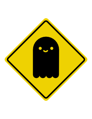 Cute Ghost Crossing Sign