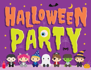 Cute Halloween Party Sign
