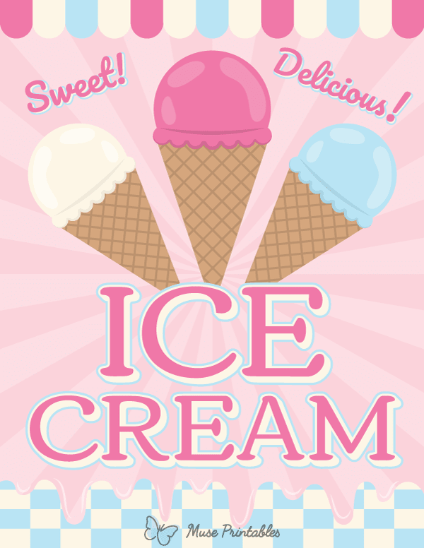 Cute Ice Cream Sign