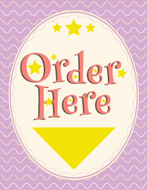 Cute Order Here Arrow Sign
