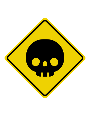 Cute Skull Crossing Sign