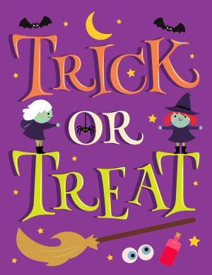 Cute Trick Or Treat Sign