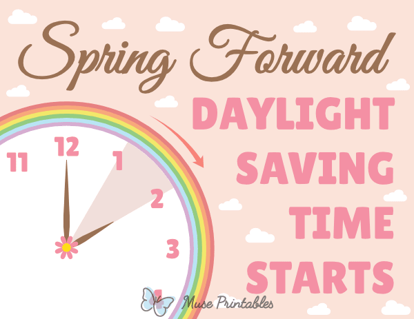 Daylight Saving Time Spring Forward Sign