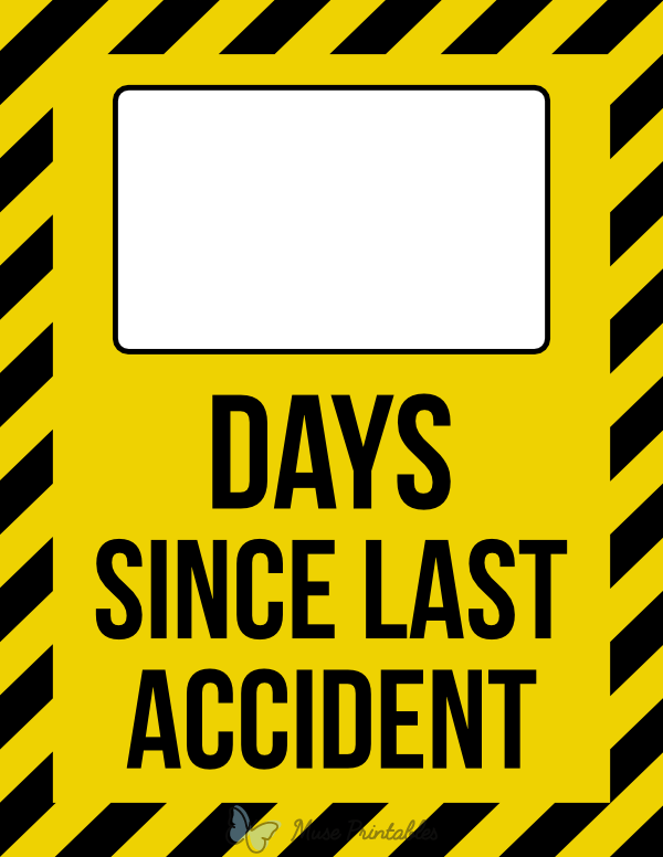 days-since-last-accident-sign-templates