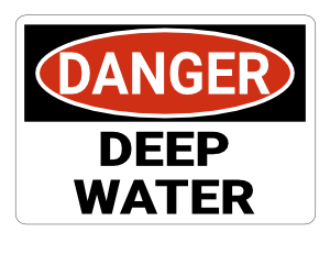 Deep Water Danger Sign