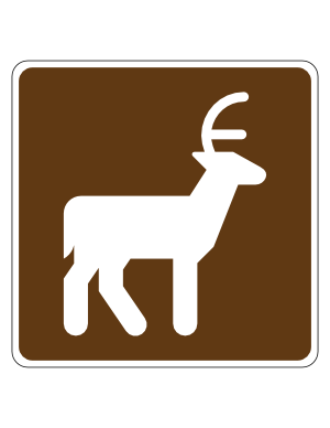 Deer Viewing Area Campground Sign