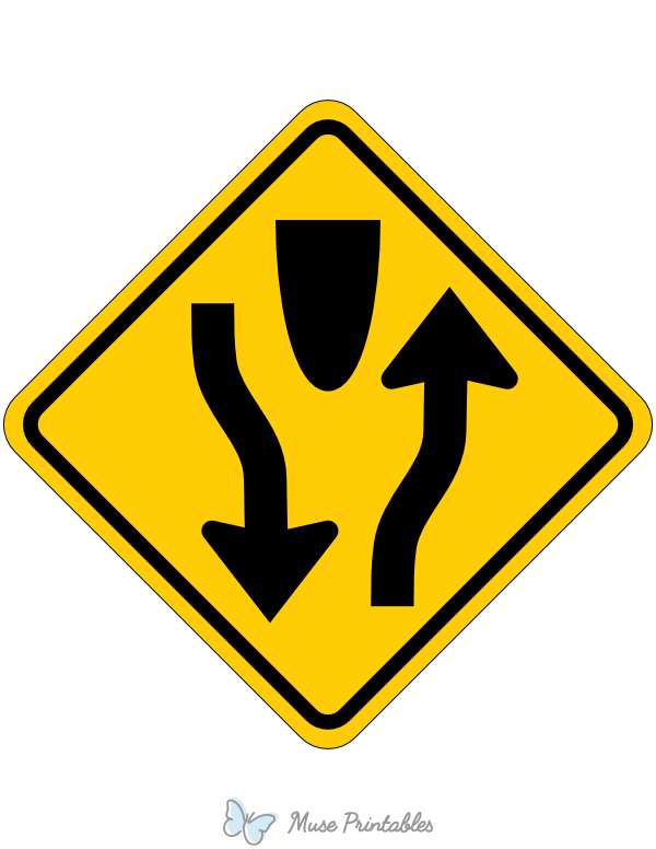 Divided Highway Sign