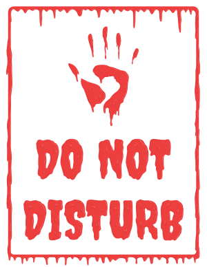 Do Not Disturb Halloween Sign