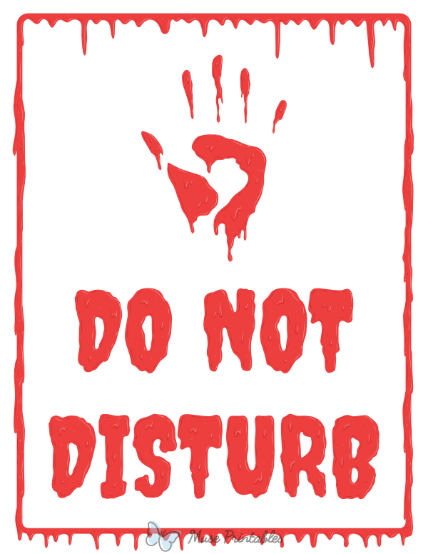 Printable Do Not Disturb Halloween Sign Printable Do Not Disturb Halloween Sign