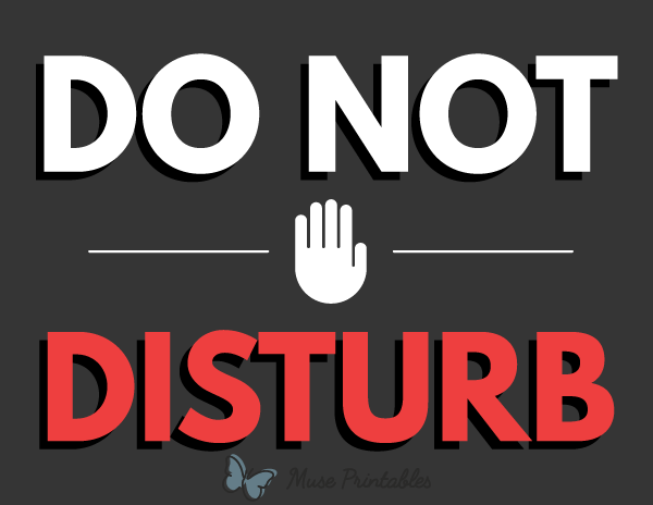 Printable Do Not Disturb Sign