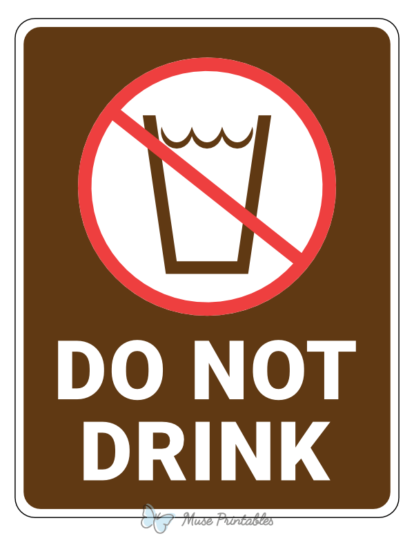 Do Not Drink Campground Sign