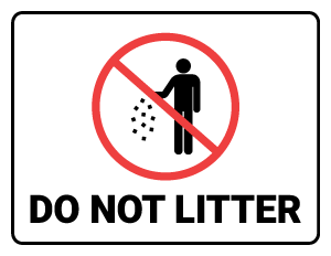 Do Not Litter Sign