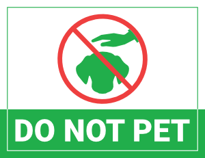 Do Not Pet Sign