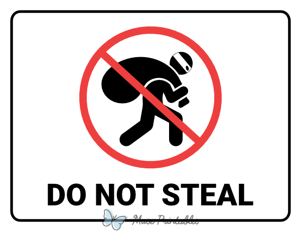 Do Not Steal Sign