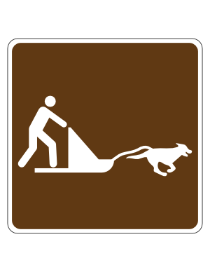 Dog Sledding Campground Sign