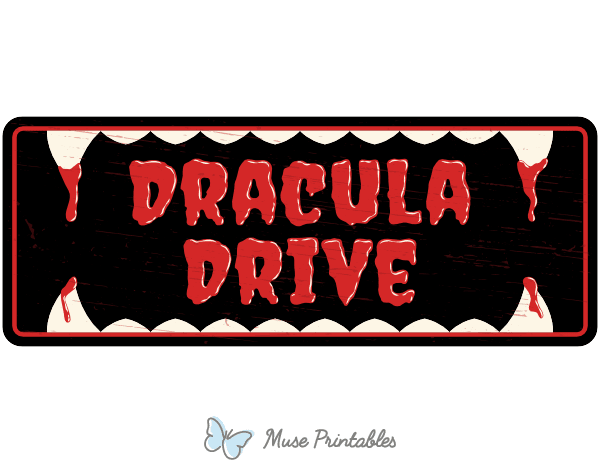 Dracula Drive Street Sign