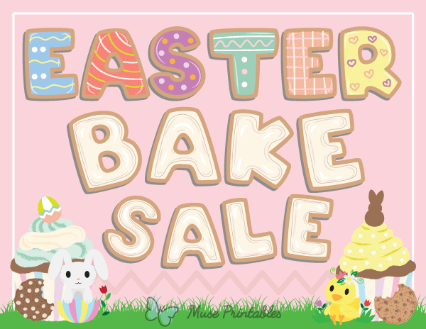 Easter Bake Sale Sign