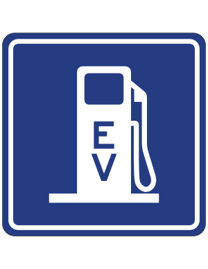 Electric Vehicle Charging Service Sign