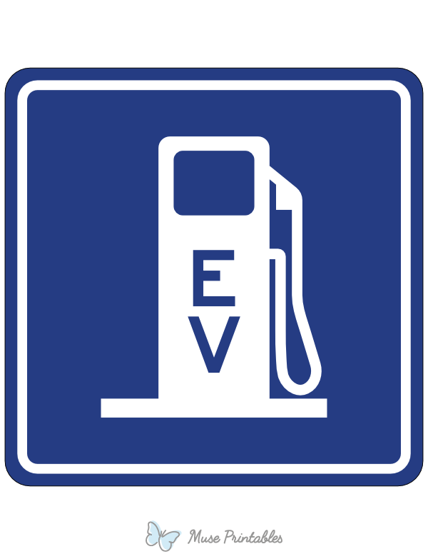 Electric Vehicle Charging Service Sign