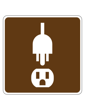 Electrical Hook Up Campground Sign