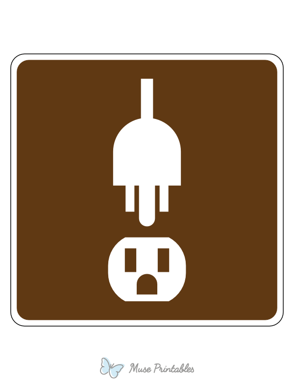 Electrical Hook Up Campground Sign