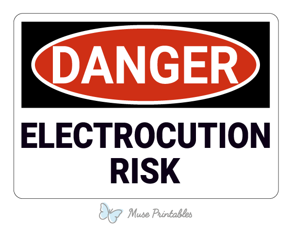 Electrocution Risk Danger Sign