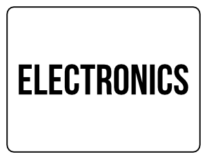 Electronics Yard Sale Sign