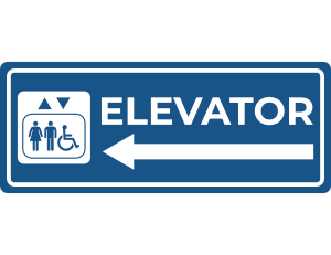 Elevator Left Arrow Sign