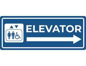 Elevator Right Arrow Sign